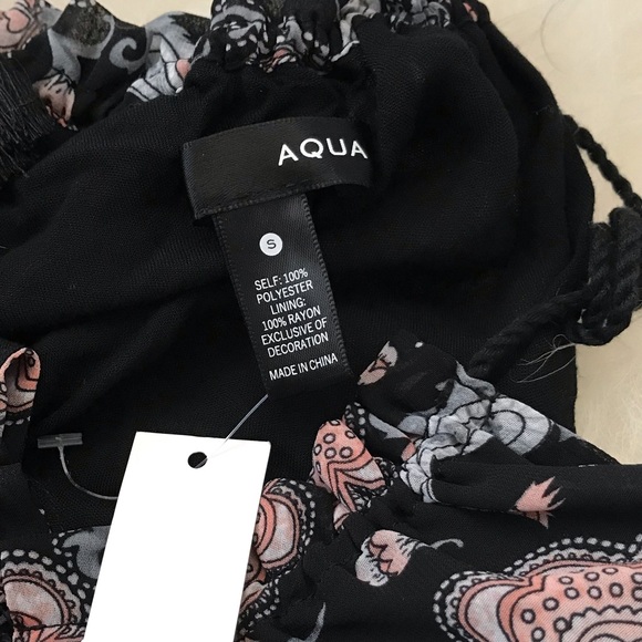 Aqua Womens Paisley Tiered Midi Dress - Picture 5 of 5